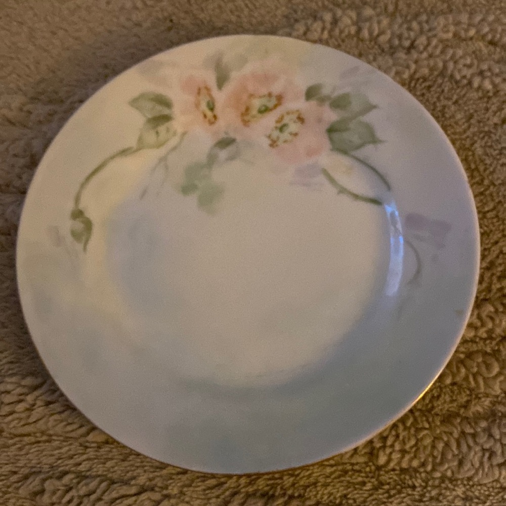 Beautiful Vintage Pink Flowers Plate! - Picture 1 of 4